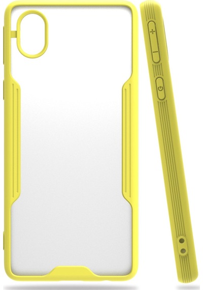 Samsung Galaxy  Uyumlu,  A01 Core Kılıf Platin Silikon - Sarı