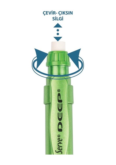 Serve Deep Versatil Uçlu Kalem 0.7mm - Metalik Yeşil