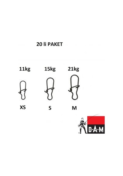 Dam D-Lock Snaps Klips 20 Adet (492738666)