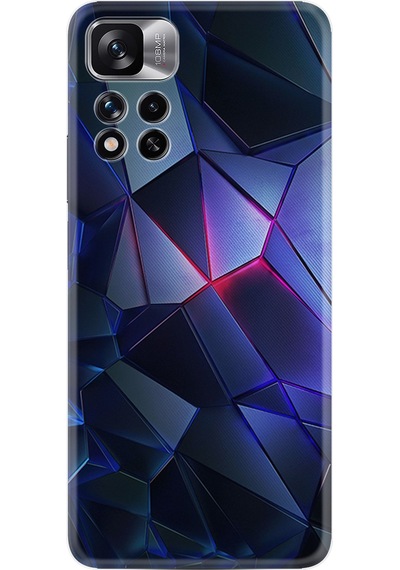 Xiaomi Note 11 Pro 5G Kılıf Resimli Desenli Silikon Platinium Series Üçgenler 2 1872