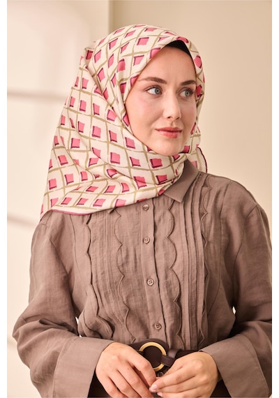Silk Home Twill İpek Eşarp 11474-07 Ekru, Pembe, Bordo, Haki
