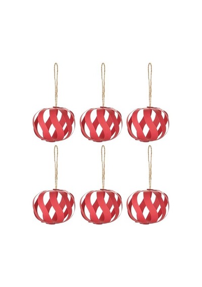 Ikea Vınterfınt Ağaç Süsü, Kırmızı, 8 Cm