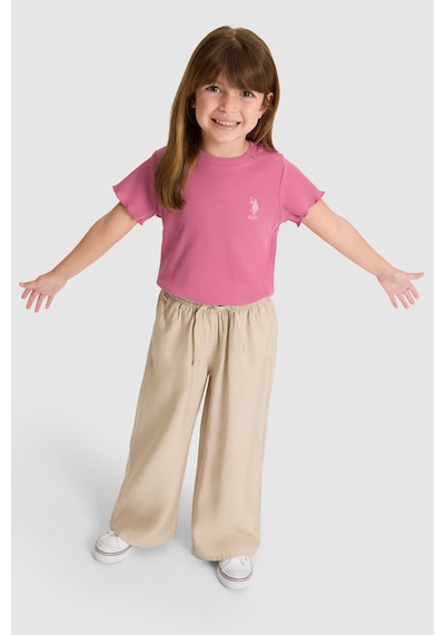 U.s. Polo Assn. Kız Çocuk Fuşya Tişört Basic 50325610-vr023 Fusya