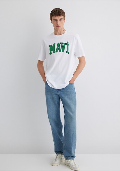 Mavi - Mavi Logo Baskılı Beyaz Tişört 0611711-620 Beyaz