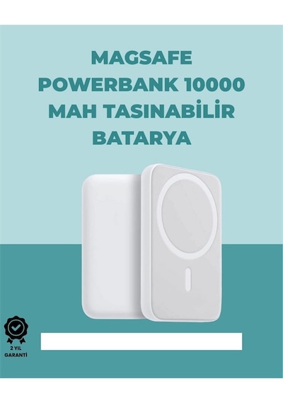 Buğz Magsafe Manyetik Powerbank Apple iPhone Uyumlu İçin Hızlı, Kablosuz Ve Güvenli Şarj