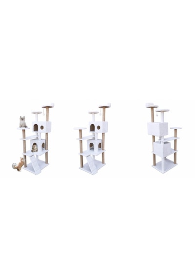 Missidea Nr-0063 Kule Kedi Evi Tırmalama Beyaz