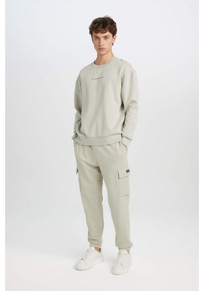 DeFacto Regular Fit Jogger Eşofman Altı Basic Düz Kargo Cepli Lastikli Paça D5252AX25SPKH494