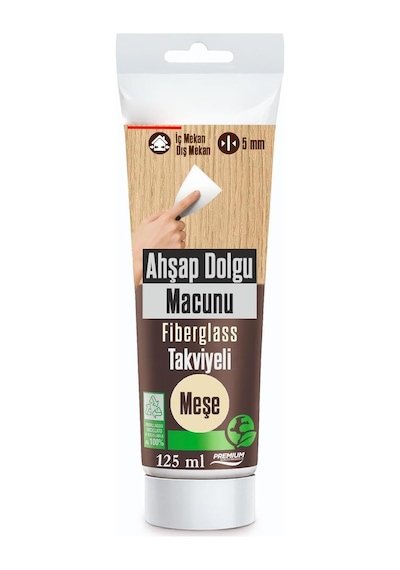 Meşe Renk Ahşap Parke Tamir Macunu Mobilya Masa Dolgu Çatlak Çizik Giderici 125 Ml Kullanıma Hazır 0.25 KG