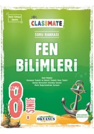 Okyanus Yayın 8. Sınıf Classmate Fen Bilimleri Soru Bankası Yeni