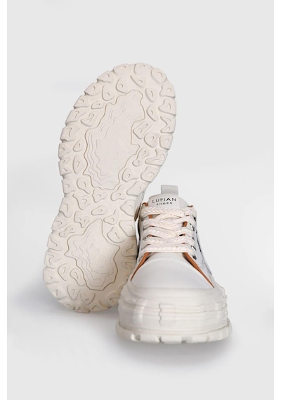 Lufian Zeta Beyaz Hakiki Deri Kadın Sneaker Ayakkabı Beyaz