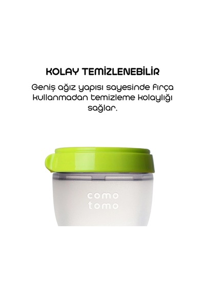 Mey İthalat Antikolik Silikon Biberon 250 Ml 3-6 Ay Yeşil