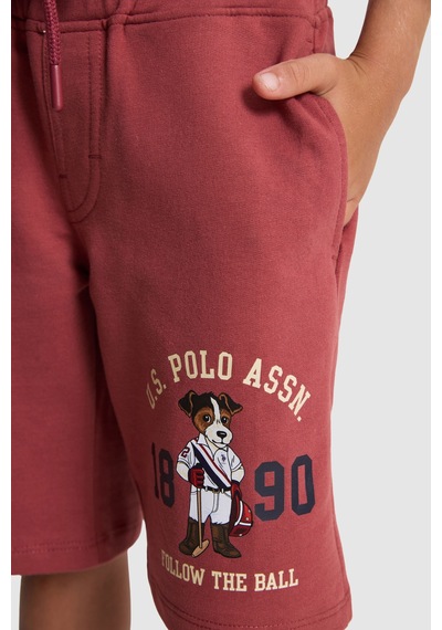 U.s. Polo Assn. Erkek Çocuk Vişne Şort Örme 50323936-vr223