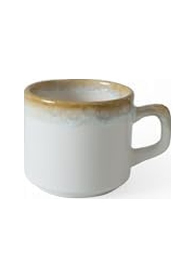 Shizen Krem Stackable Çay Takımı 12 Parça 6 Kişilik Q44 Açık Gri