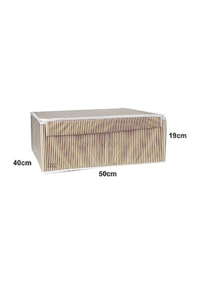 Çok Amaçlı Düzenleyici Kapaklı Sandık Tipi Kutu Hurç Organizer 50 X 40 X 19 Kahverengi