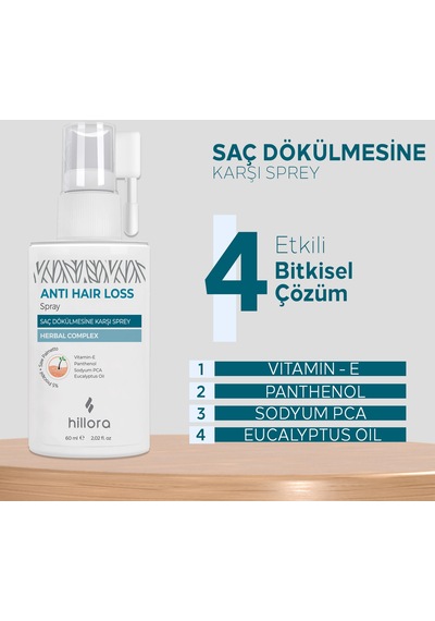 Hillora Saç Dökülmesine Karşı Sprey 60 ML