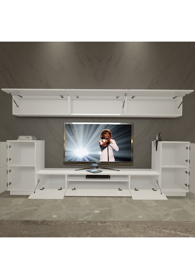 Decoraktiv Trendstyle 9s Slm Tv Ünitesi Tv Sehpası Beyaz