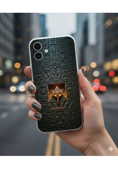 Samsung Galaxy A73 Uyumlu Şeffaf Kılıf Antik Mısır 4 Tasarımlı