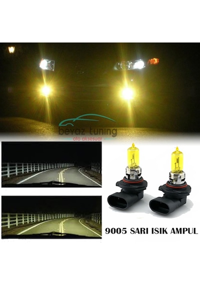 9005 Hb3 Jdm Süper Sarı Işık Far Ampul 12V