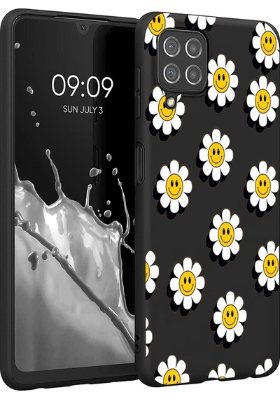 Samsung Galaxy A22 İle Uyumlu Premier Kalite Özel Üretim Baskılı Silikon Telefon Kılıfı Bc 7 Siyah