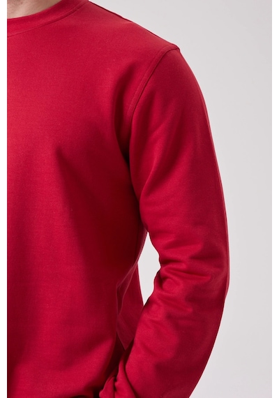 Galanthus Basic Sweatshirt - Uzun Kollu, Pamuklu, Rahat Kesim, Günlük Ve İş Kullanımı Bordo