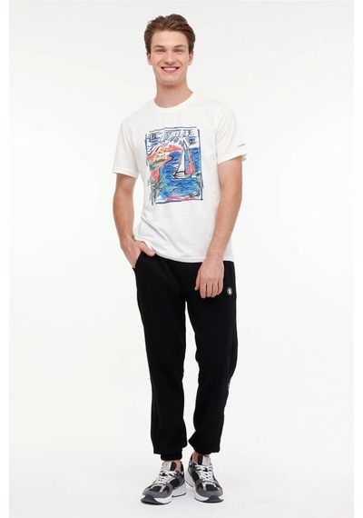 Lumberjack Ml Willy 4fx Erkek Tişört Ekru 11ds1006 001