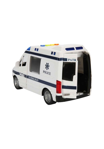 22 Cm Sesli Işıklı Pilli Polis Arabası Ve Ambulans - 1:16 Ölçek Oyuncak Kurtarma Araçlar Çok Renkli