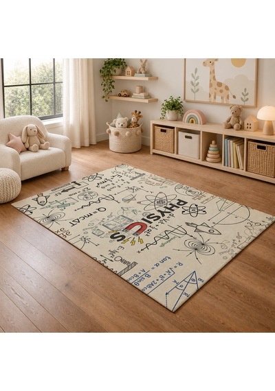 Kartela Halı Fizik Tahtası Kaymaz Taban Çocuk Oyun Halısı - 100 x 150 CM
