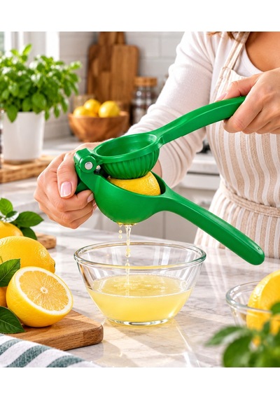 Tasarım Döküm Limon Sıkacağı Yeşil - Dayanıklı Narenciye Sıkacağı Renkli
