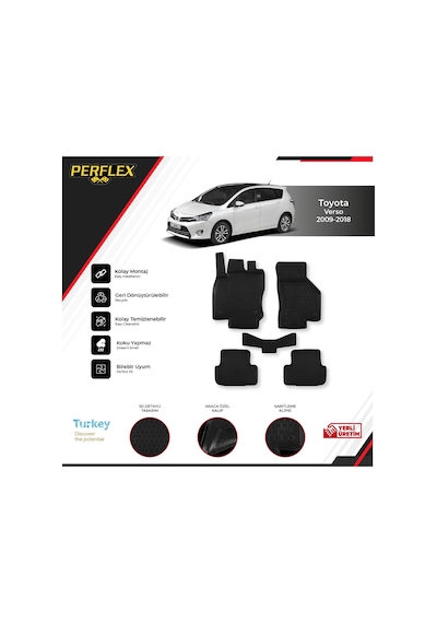 Toyota Uyumlu Verso 2009-2018 3D Havuzlu Paspas