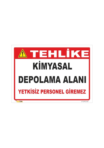 Kimyasal Depolama Alanı - Isg Levhası
