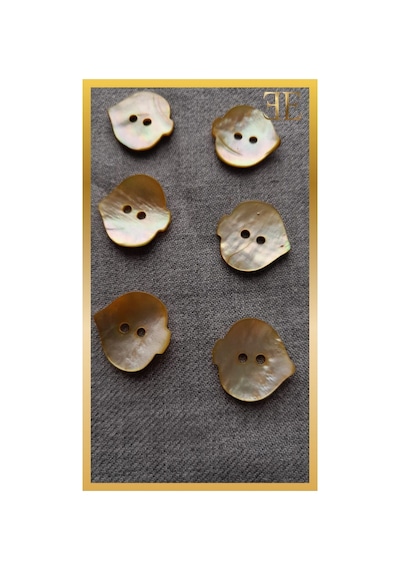 Doğal Hakiki İnci Midye Kabugu Düğme 18 Mm 6 Adet