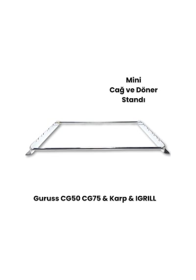 Barbekü Mangal Mini Cağ Ve Döner Şiş Standı Krom Kaplı