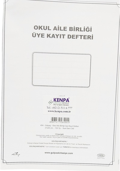 Okul Aile Birliği Üye Kayıt Defteri
