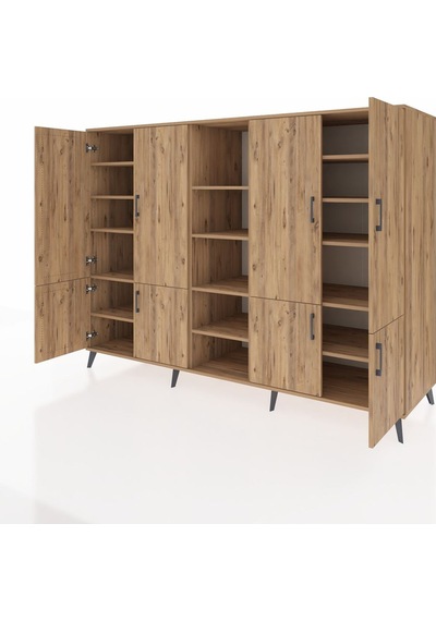 Kronos Dolap 14 Raflı 8 Kapaklı 220x59x163 Çam-çam Çam-çam Kronos Dolap 14 Raflı 8 Kapaklı 220x59x163 Çam-çam Çam-çam
