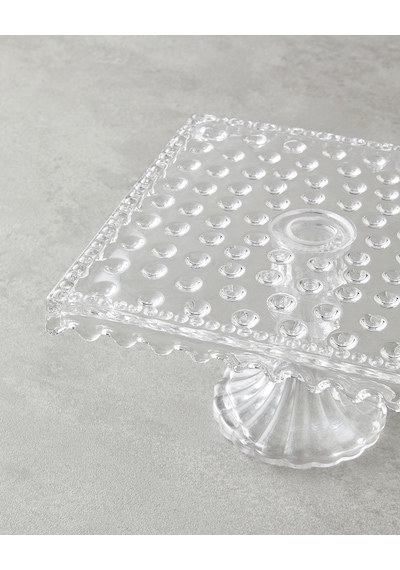 English Home Bubbles Cam Kek Standı 18x11 Cm Şeffaf Şeffaf
