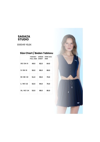 Sagaza Studio Ss6049 Slim Fit Yelek Lacivert