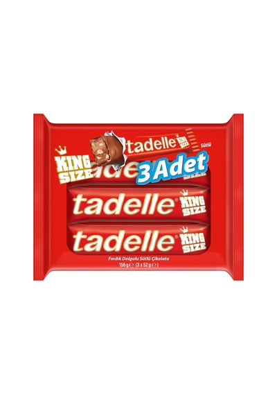 Tadelle Fındık Dolgulu Sütlü Çikolata 3 X 52 G - 6 Adet Tarı