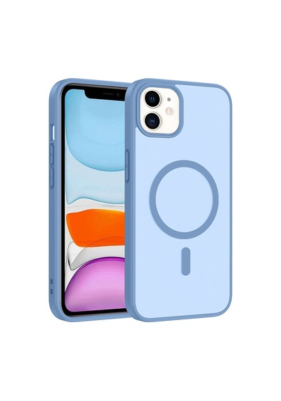 İphone 11 Kılıf Magsafe Kamera Korumalı Mat Parmak İzi Tutmayan Pazarplus Baby Blue