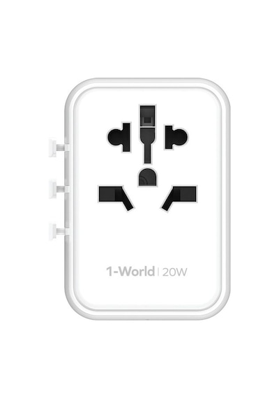 Momax UA11W 1 World 20 W 3 Port + AC Şarj Adaptörü Beyaz