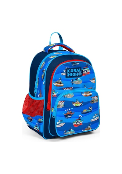 Coral High Lacivert Mavi Gemiler İlkokul Okul Sırt Çantası - Erkek Çocuk