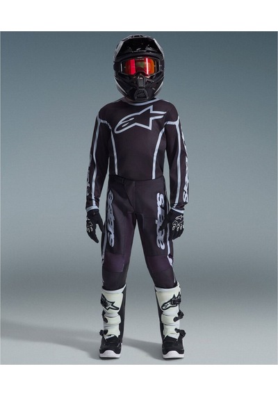 Alpinestars Youth Fluid Apex Genç Kros Motosiklet Pantolonu Siyah Gri