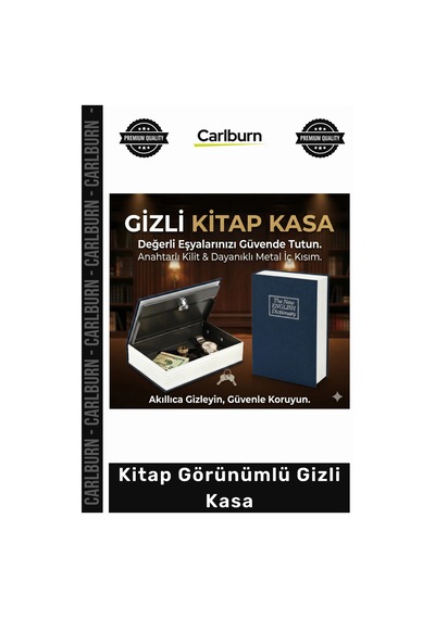Özel Üretim Emniyetli Çelik Sözlük Anahtarlı Ofis Ev Taşınabilir Sağlam Kitap Görünümlü Gizli Kasa