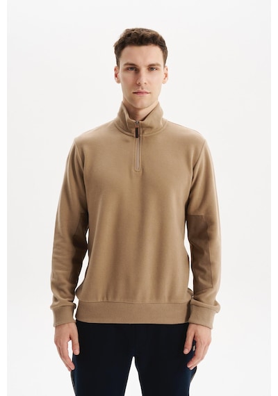 AR-MA Arma Erkek Pamuk Polyester Karışımlı Selanik Kumaş Yarım Fermuar Dik Yaka Sweatshirt Kazak K30404698002 Bej - Gri AR-MA Arma Erkek Pamuk Polyester Karışımlı Selanik Kumaş Yarım Fermuar Dik Yaka Sweatshirt Kazak K30404698002 Bej - Gri