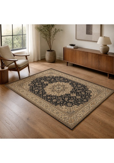 Kartela Halı Aro Halı Jüt Taban Dokuma Halı Antrasit - 160 X 240 Cm