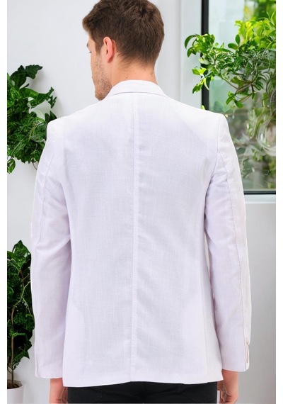 C9059 Dewberry Erkek Ceket-düz Beyaz