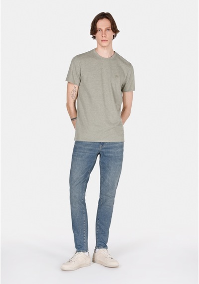Colin's Colins Regular Fit Yuvarlak Yaka Düz Erkek Kısa Kol Tişört Cl1073962 Q1.v1 Olm Olive Melange