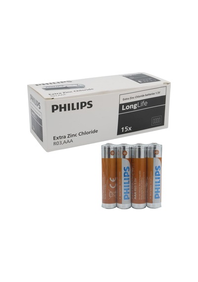 Philips Longlife Extra Zinc-carbon İnce Kumanda Kalem Pili Aaa 60'lı Paket