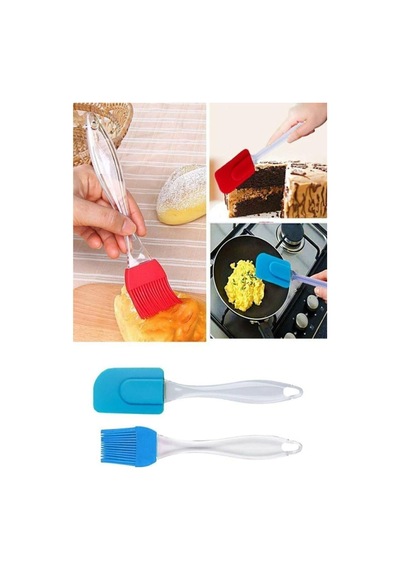 Silikon Yumurta Fırçası Ve Spatula 2'li Set Silikon Çok Renkli Diğer