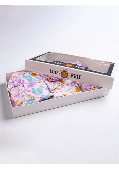 Leo Kids 5 Li Yenidoğan Bebek Hediyesi Takım Organik Kumaş Hastane Çıkışı Çok Renkli