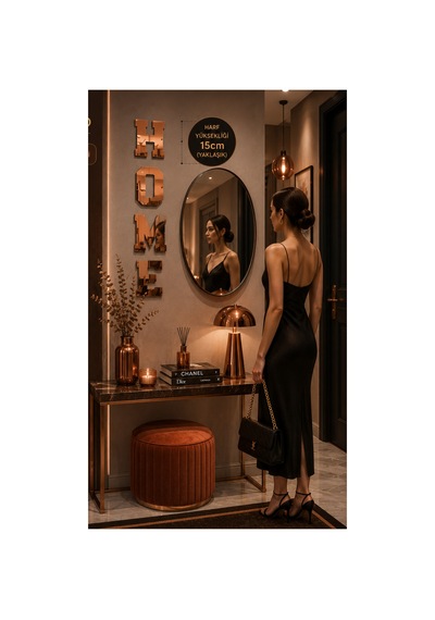 Studio Home Dekoratif Duvar Yazısı 1 Mm Kendinden Yapışkanlı Aynalı Pleksi 9 Renk Seçeneği Rose Gold